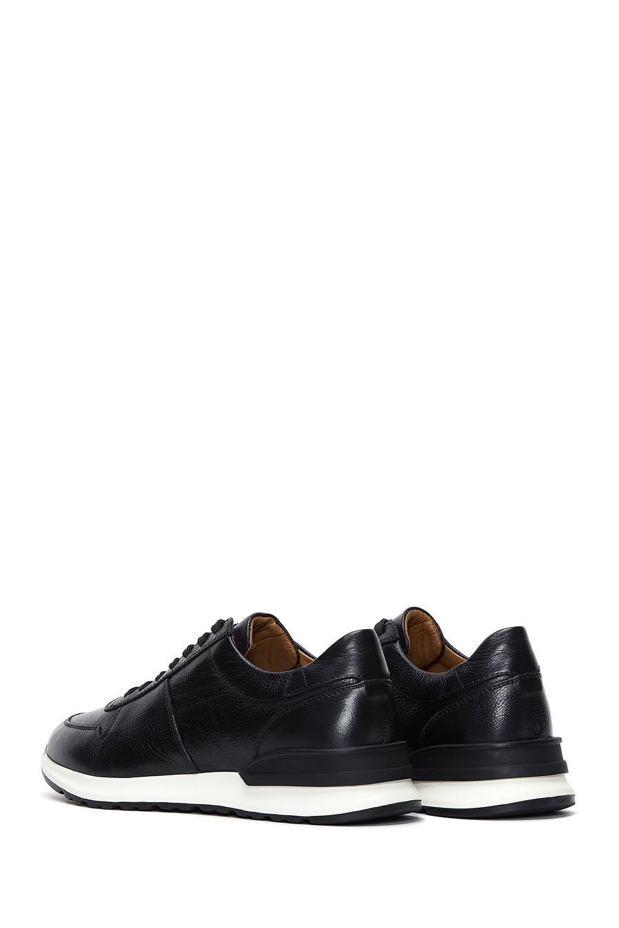 Erkek Siyah Deri Sneaker