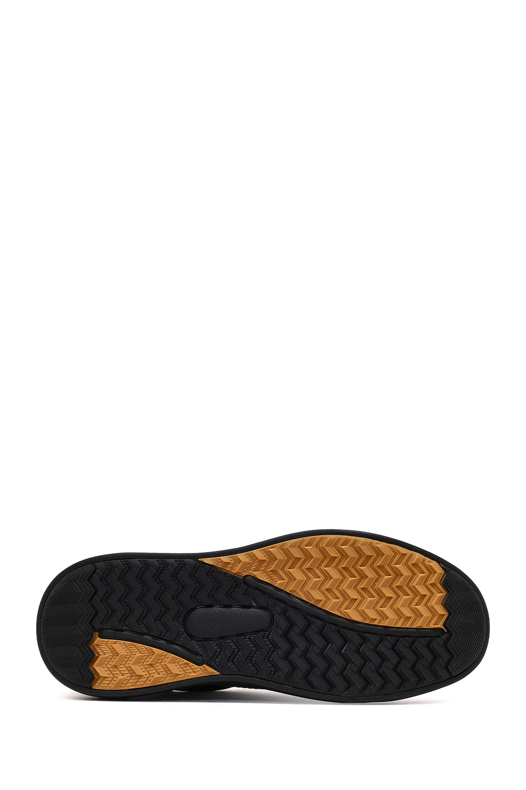 Erkek Kahverengi Bağcıklı Kalın Tabanlı Deri Sneaker