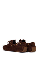 Woman Brown Suede Loafer | Derimod