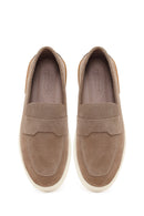Erkek Bej Süet Deri Casual Loafer | Derimod