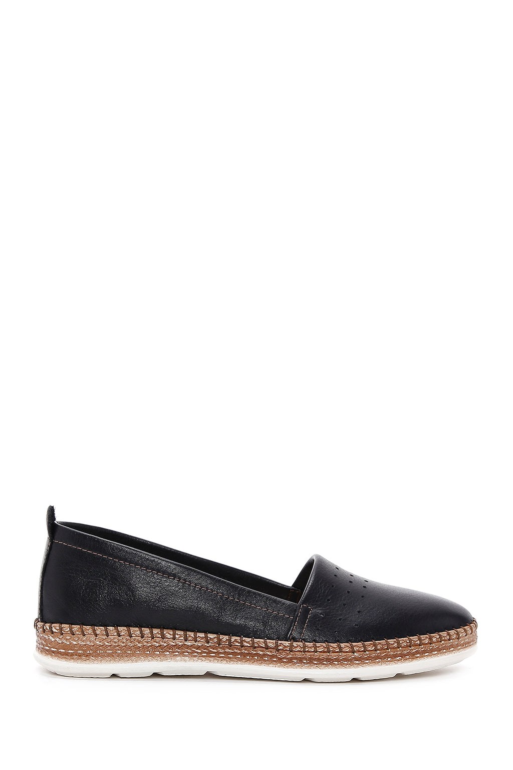 Kadın Siyah Deri Konfor Loafer