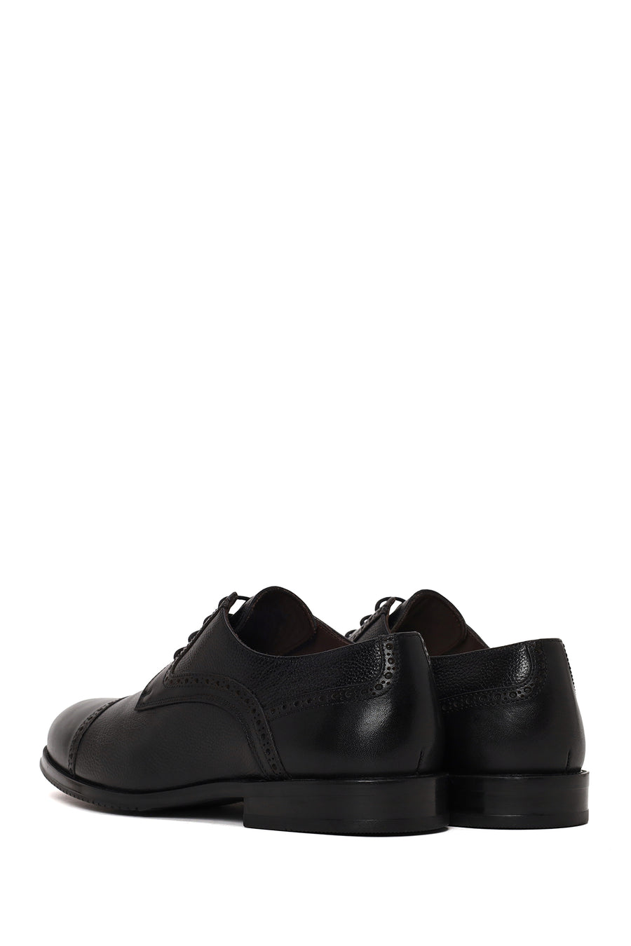 Male Black Lace-Up Leather Casual Shoes