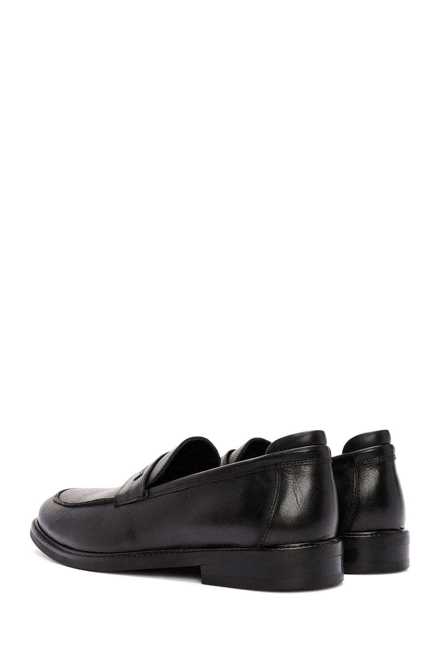 Erkek Siyah Deri Klasik Loafer