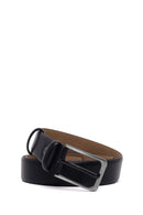 Men's Black Leather Belt | Derimod