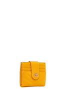 Woman Yellow Quilted Card Holder | Derimod