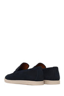 Erkek Lacivert Nubuk Deri Loafer | Derimod