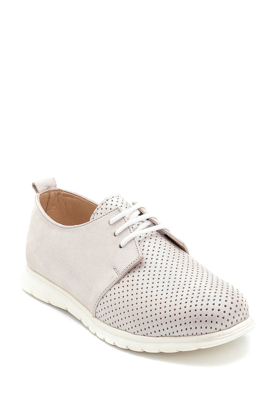 Women's Leather Glitter Detailed Shoes