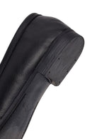 Woman Black Buckled Leather Classic Loafer | Derimod
