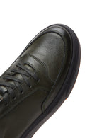 Men's Khaki Lace-up Leather Sneaker | Derimod