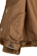 Altabadia Kadın Camel Oversize Teddy Mont | Derimod
