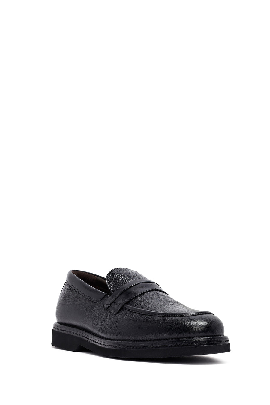 Erkek Siyah Deri Casual Loafer