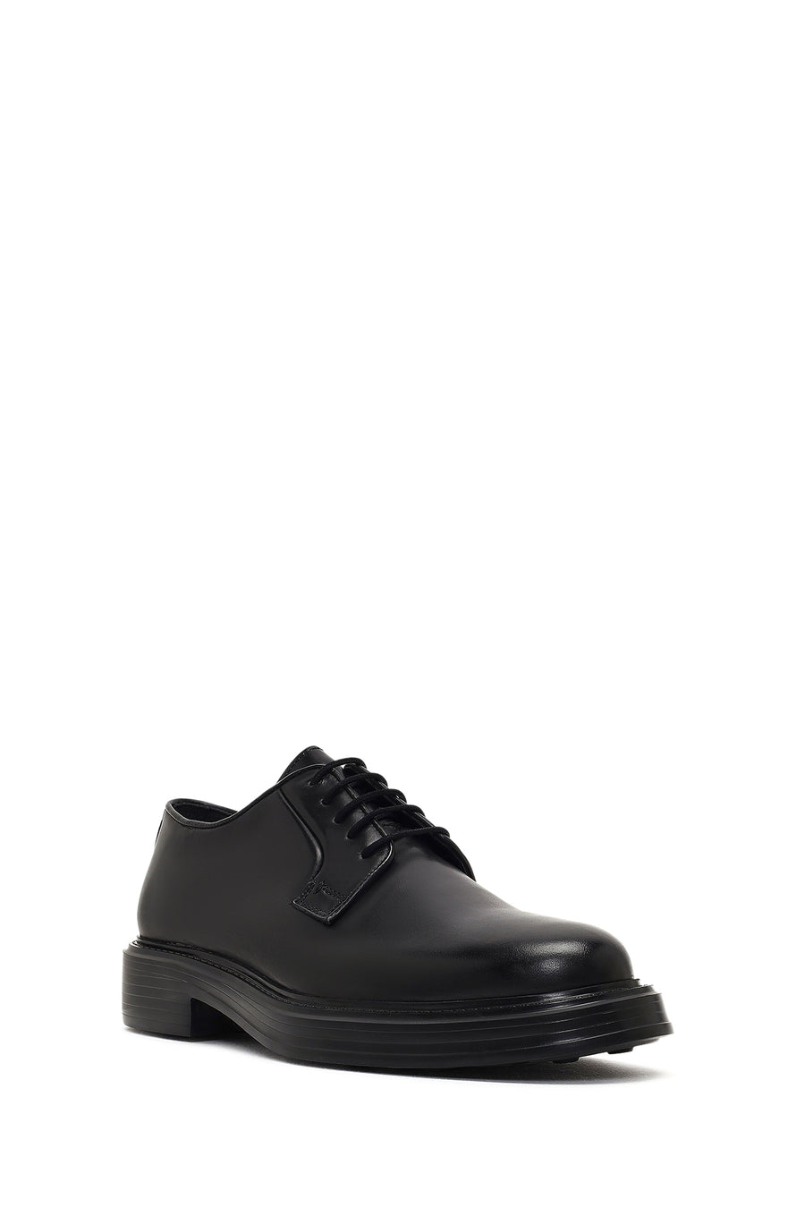 Men's Black Lace-Up Leather Casual Shoes