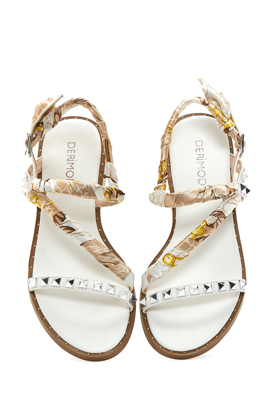 Women's White Flat Sandals