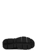Erkek Siyah Bağcıklı Kalın Tabanlı Deri Casual Sneaker | Derimod