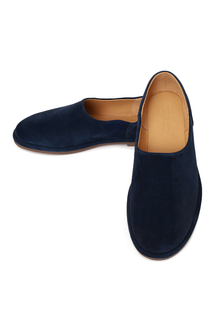 Erkek Lacivert Süet Deri Loafer