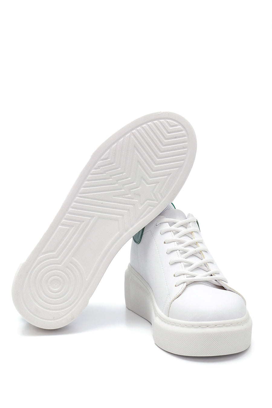 Kadın Beyaz Kalın Tabanlı Sneaker