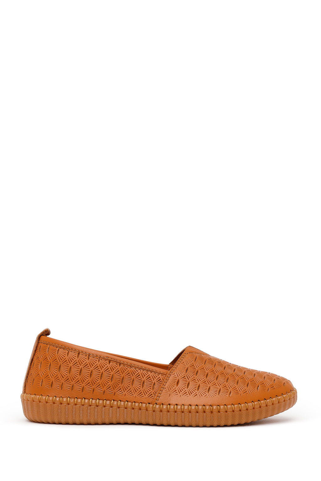 Kadın Taba Deri Konfor Loafer