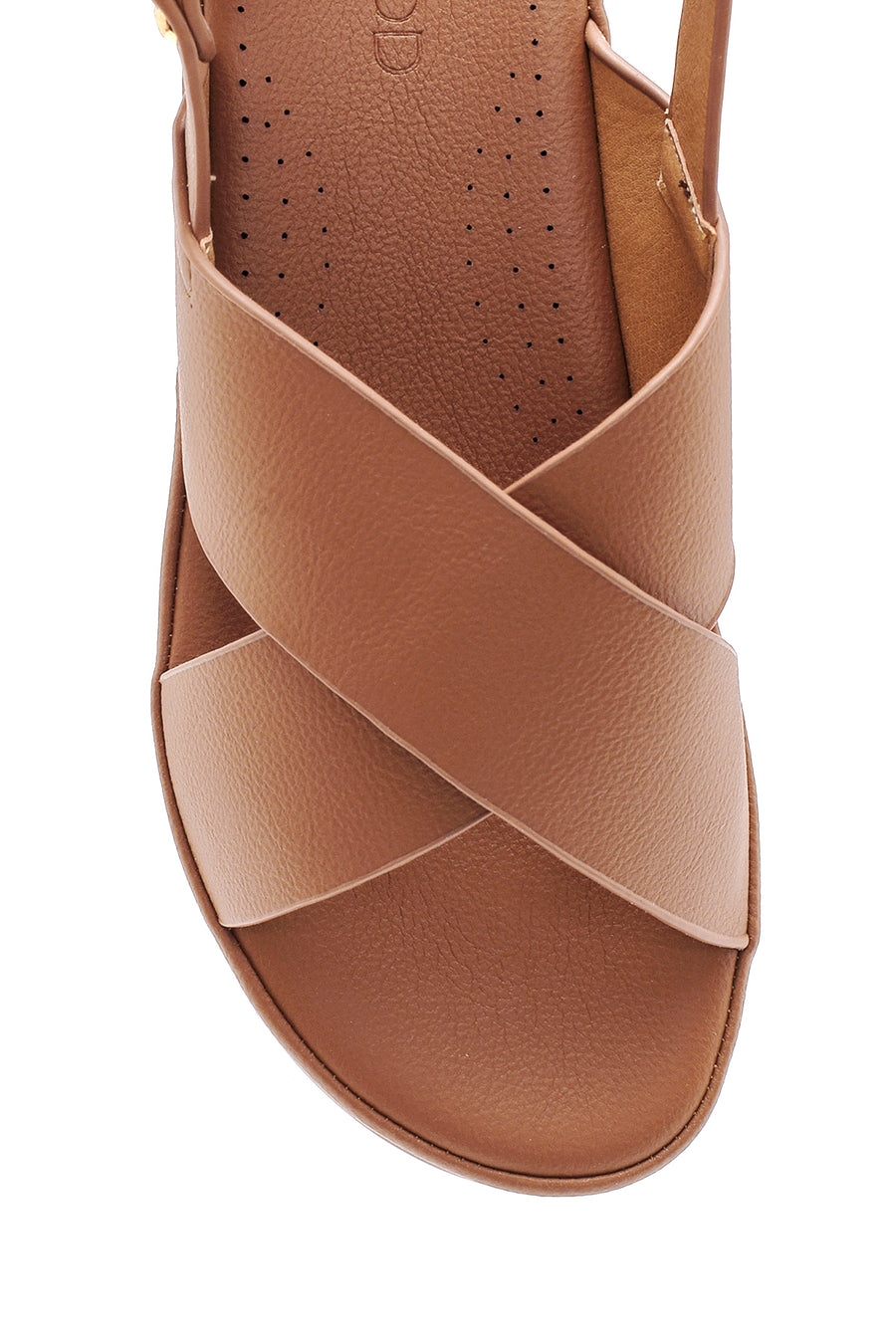 Women's Tan Thick Sole Comfort Sandals