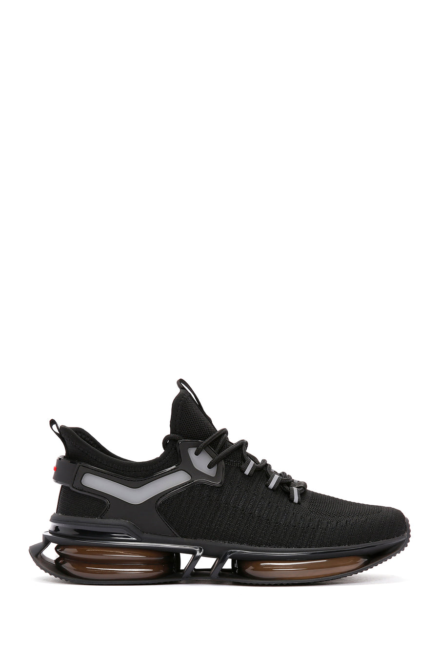 Derimod Zero Erkek Siyah Bağcıklı Kalın Tabanlı Kumaş Sneaker 24SFD69266F | Derimod