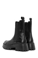 Women's Black Leather Chelsea Boots | Derimod