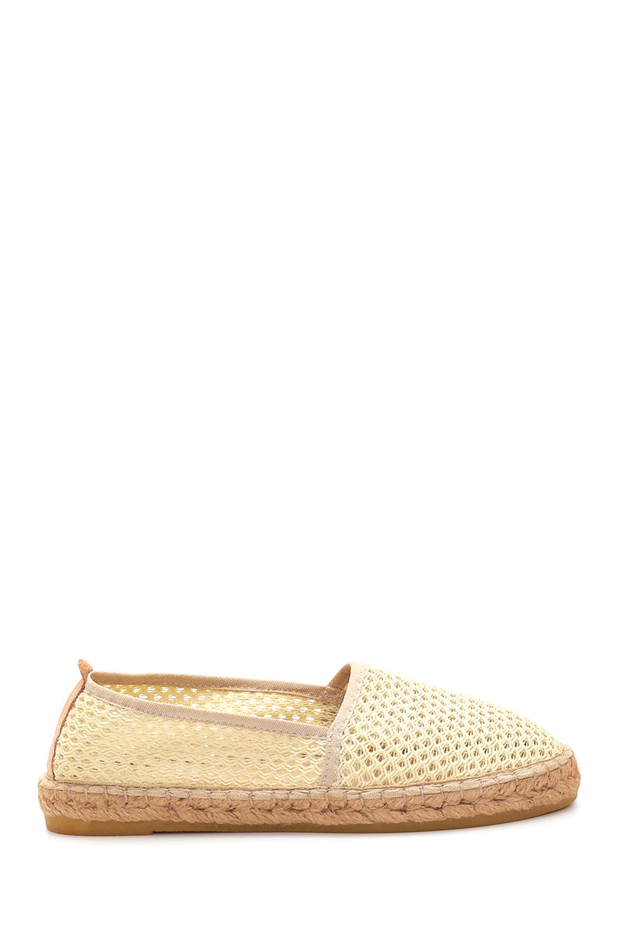 Women's Beige Straw Sole Espadrille 22SFD20616F | Derimod
