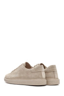 Women's Beige Lace-Up Suede Leather Sneaker | Derimod