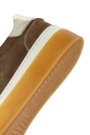 Kadın Bej Bağcıklı Süet Deri Sneaker | Derimod