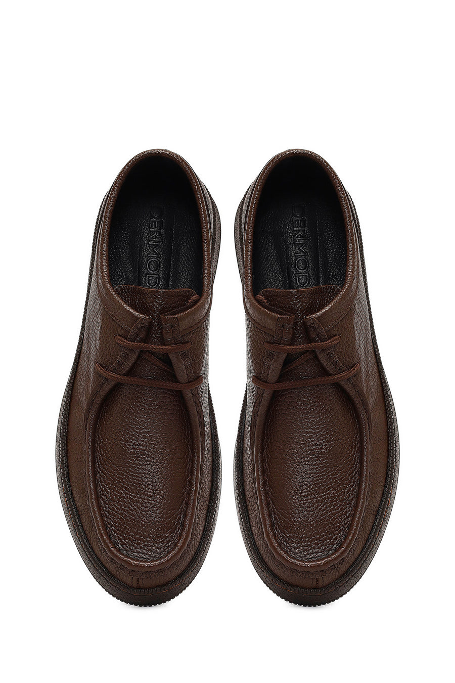 Male Brown Lace-up Leather Casual Shoes