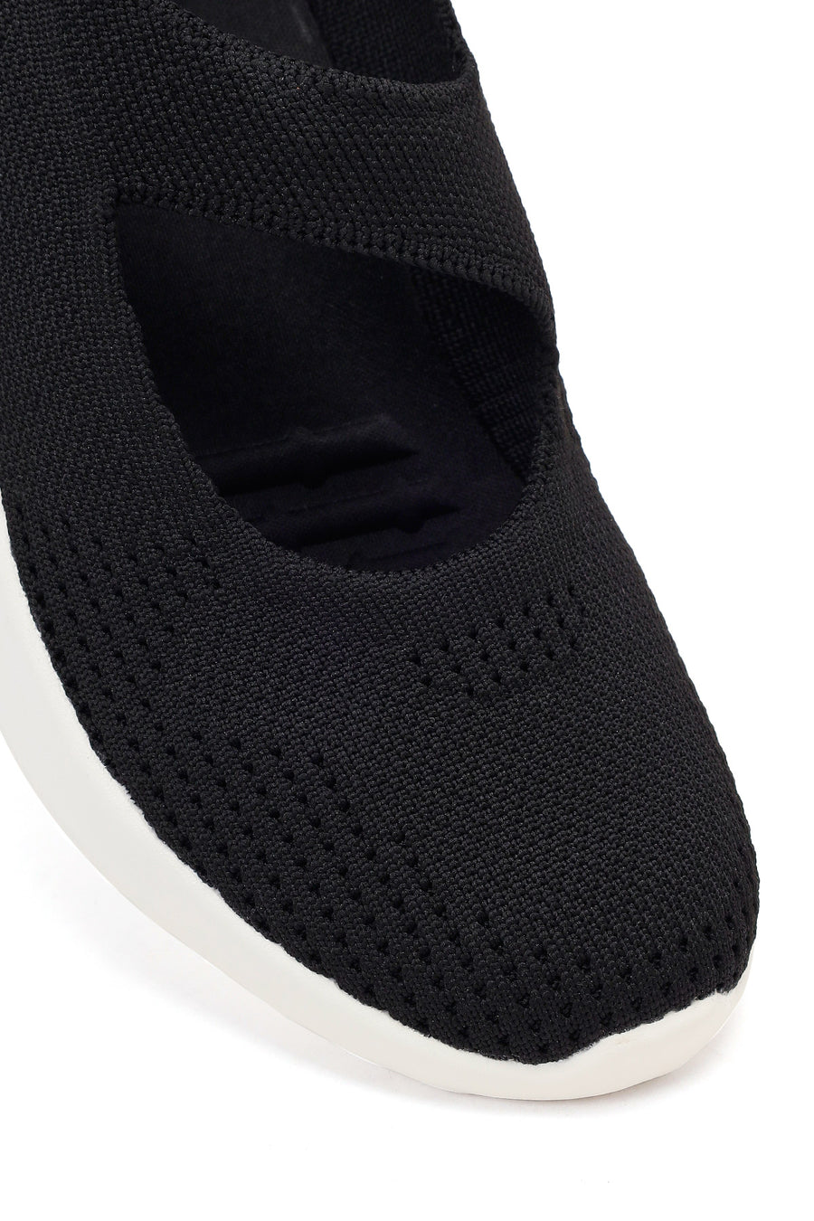Derimod Zero Women's Black Thick-Soled Fabric Shoes