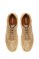 Male Beige Lace-up Suede Leather Sneaker | Derimod