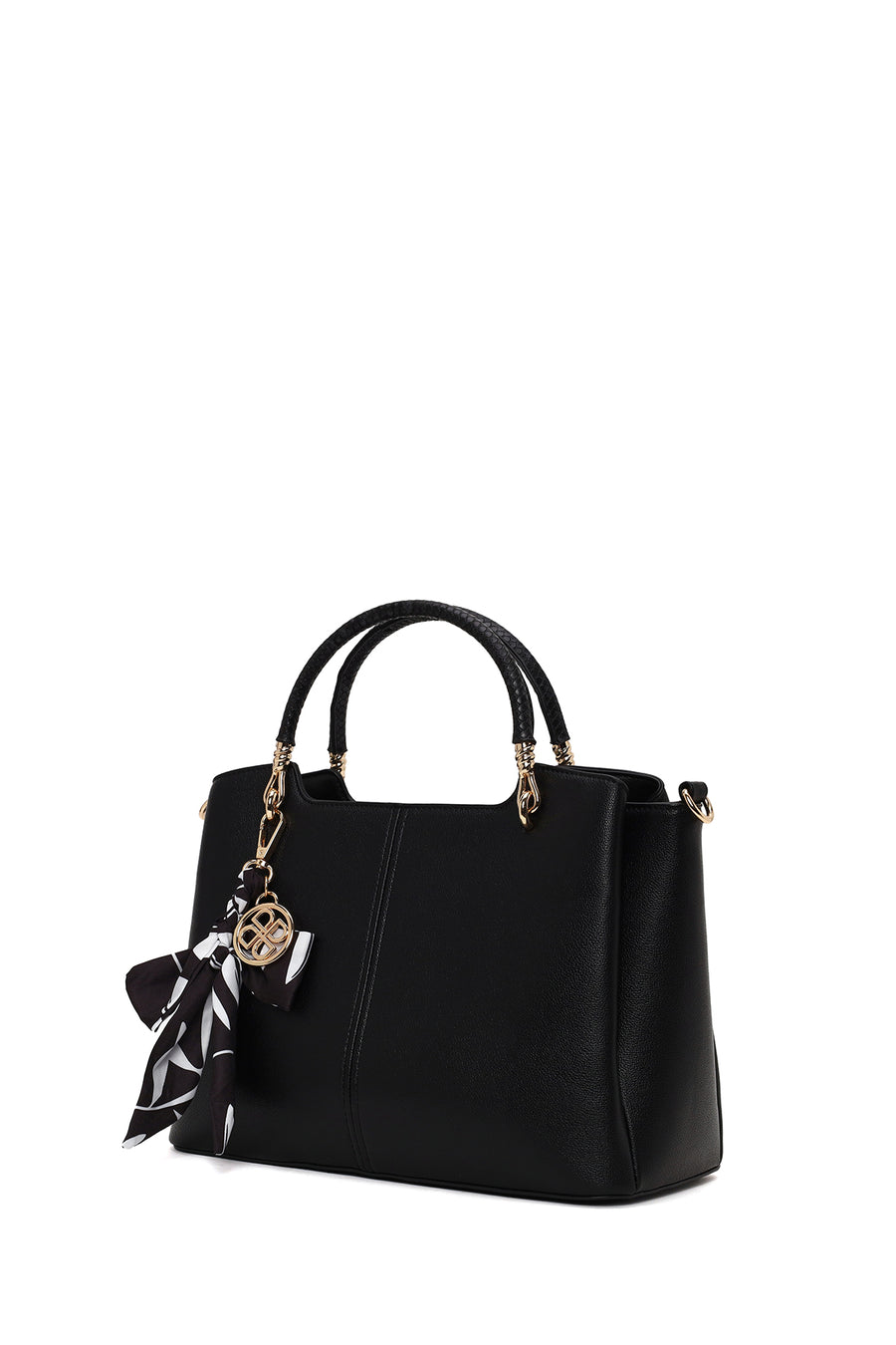 Woman Black Long-Strap Accessory Shoulder Bag
