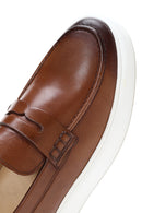 Men's Tan Leather Thick Soled Sports Loafer | Derimod