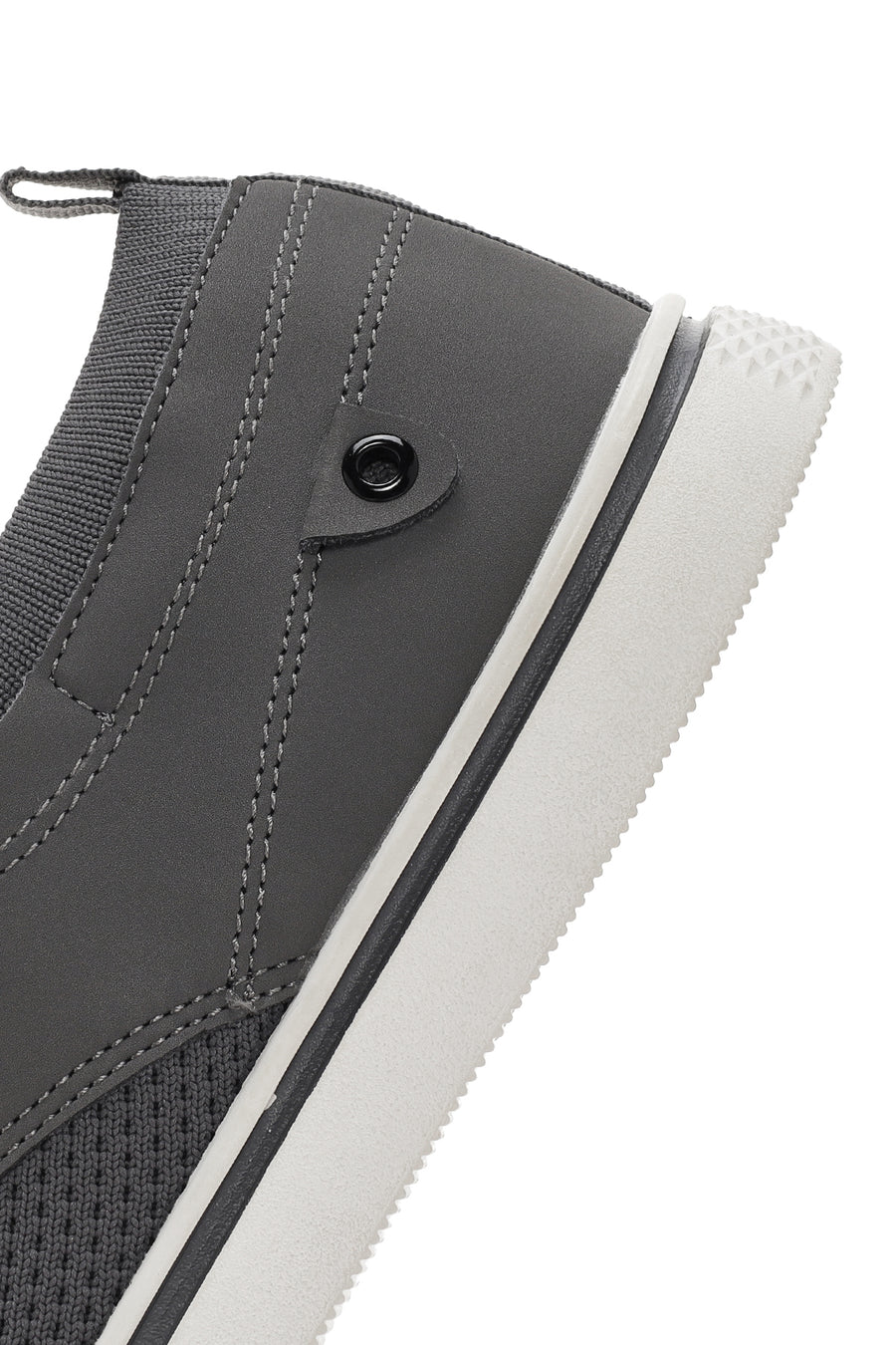 Men's Grey Lace-Up Fabric Sneakers