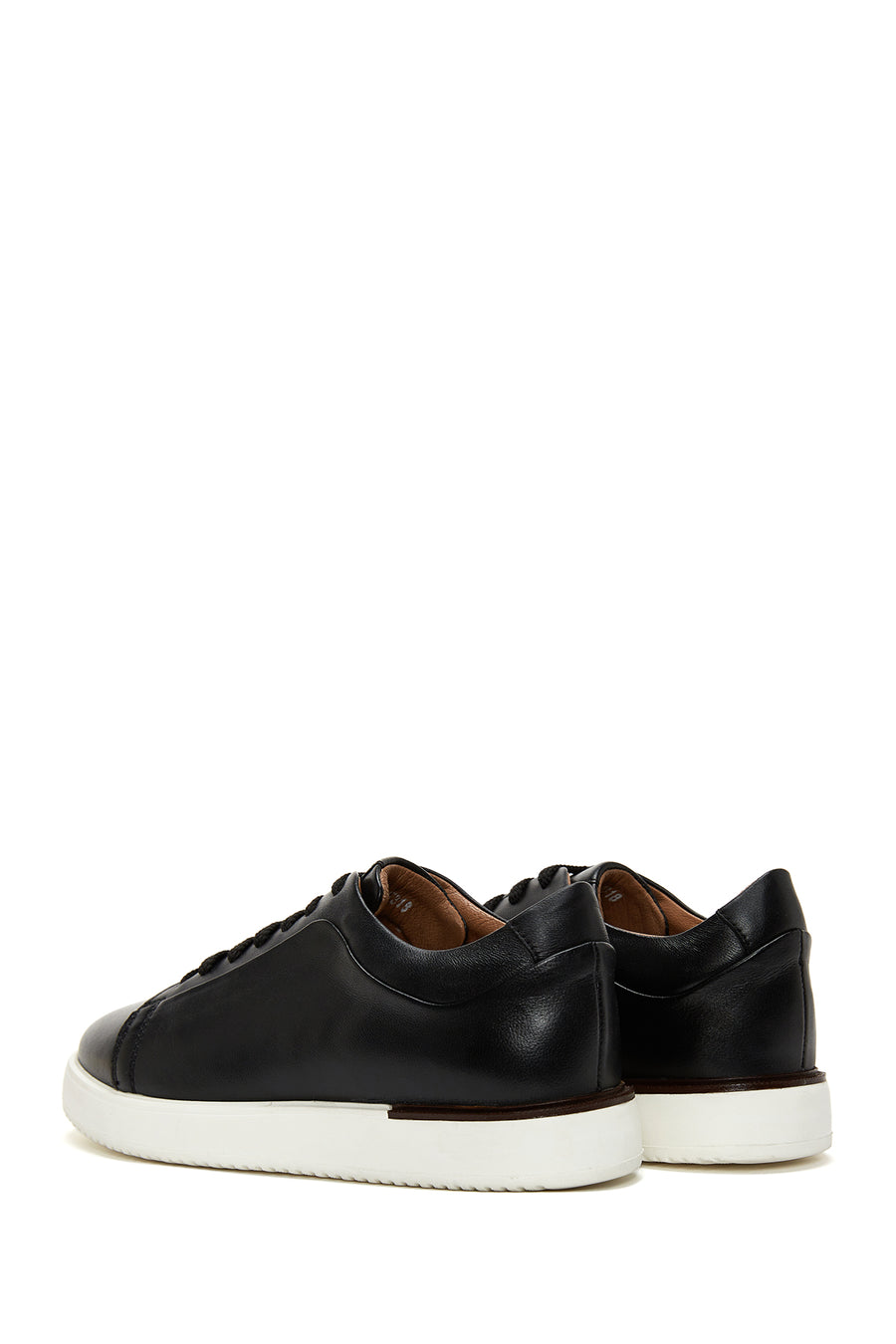 Erkek Siyah Deri Sneaker