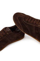 Kadın Kahverengi Bağcıklı Süet Deri Sneaker | Derimod