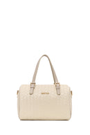 Woman Cream Long-Strap Knitted Shoulder Bag | Derimod