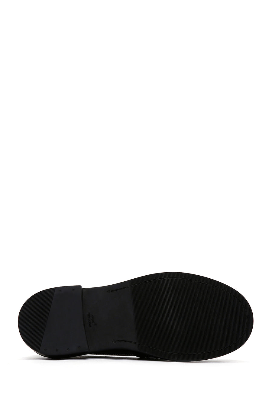 Women's Black Leather Masculine Casual Loafer