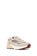 Women's Beige Lace-Up Thick-Soled Sneaker | Derimod