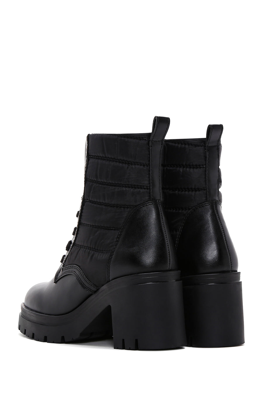 Women's Black Thick Heeled Boots