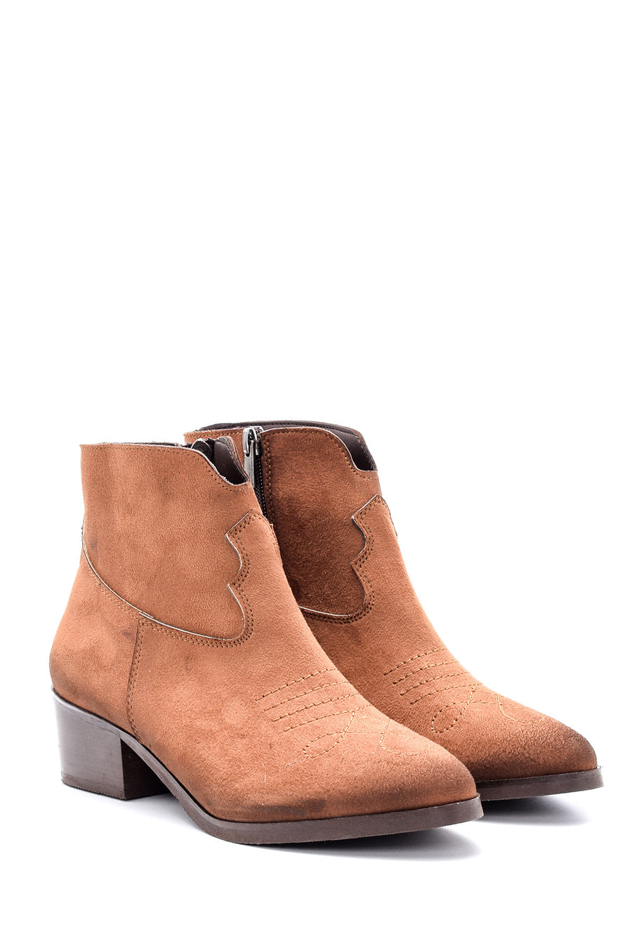 Women's Suede Heeled Boots