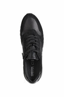 Geox Kadın Siyah Tabelya Kalın Tabanlı Deri Sneaker | Derimod
