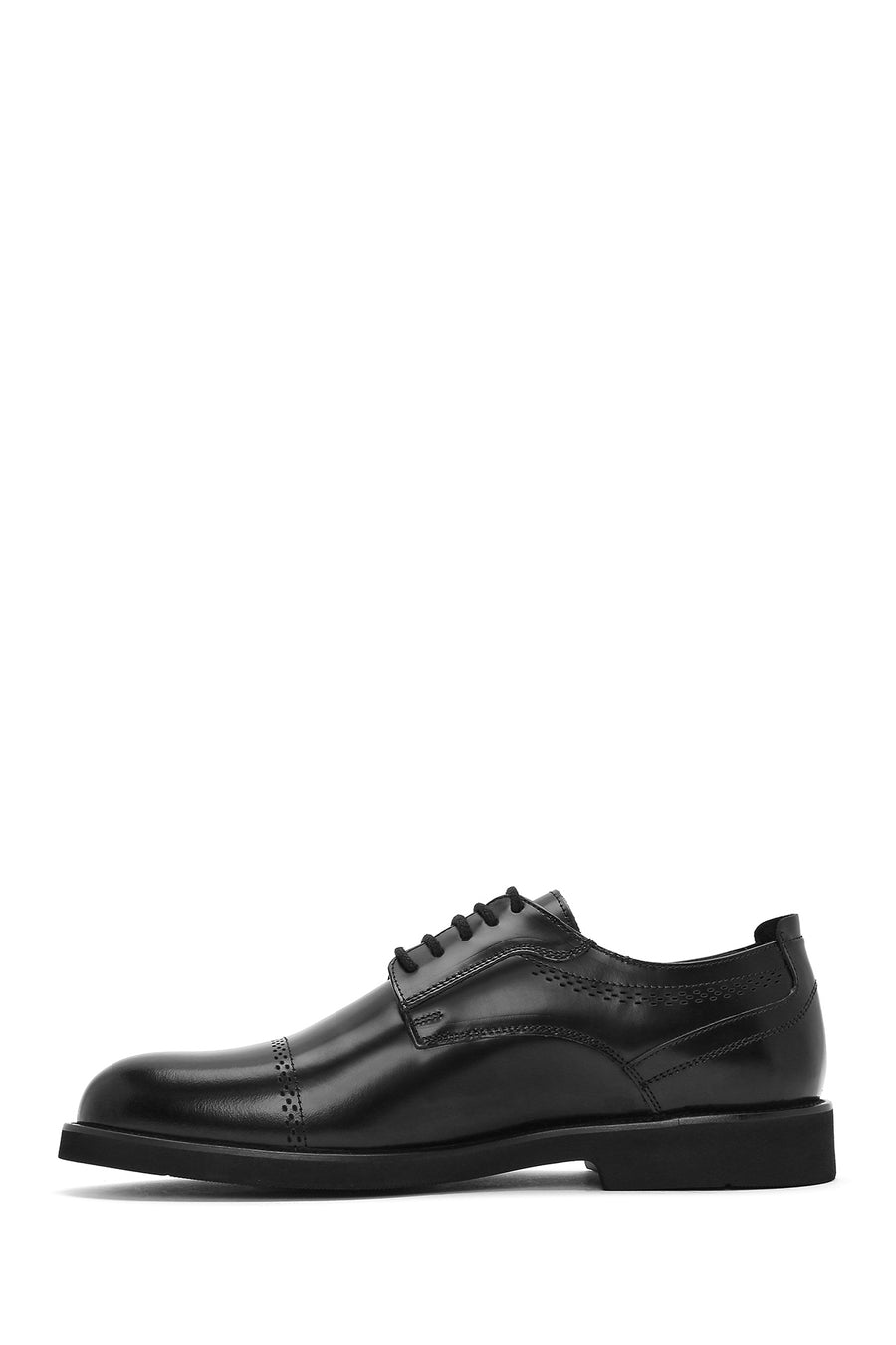Men's Black Laced Leather Classic Shoes