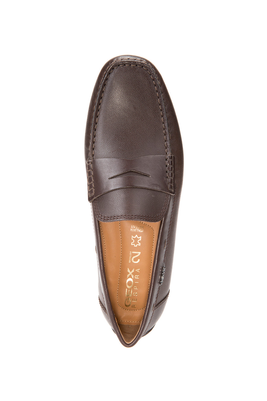 Geox Men's Brown U Moner 2Fit Casual Leather Loafer