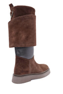 Women's Brown Suede Leather Boots | Derimod