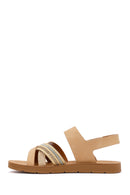 Women's Tan Strappy Sandals | Derimod