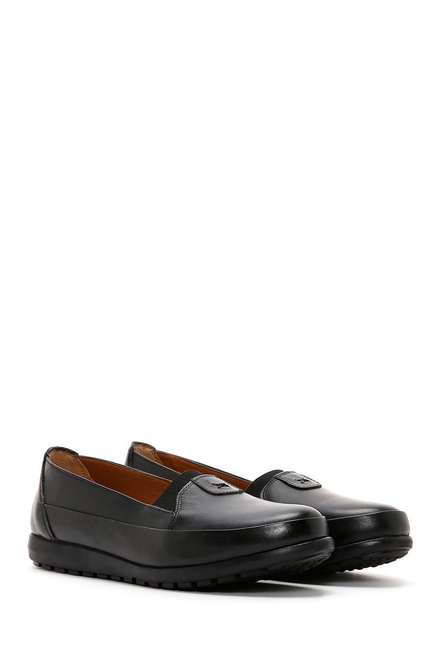 Women's Black Leather Comfort Loafer