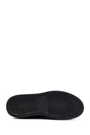 Erkek Siyah Bağcıklı Deri Sneaker | Derimod