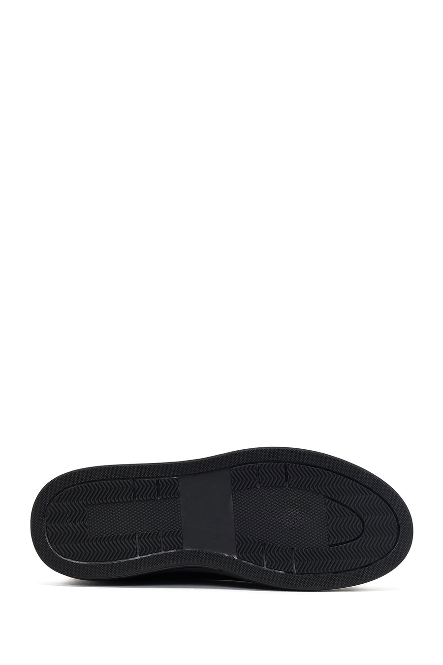 Erkek Siyah Bağcıklı Deri Sneaker