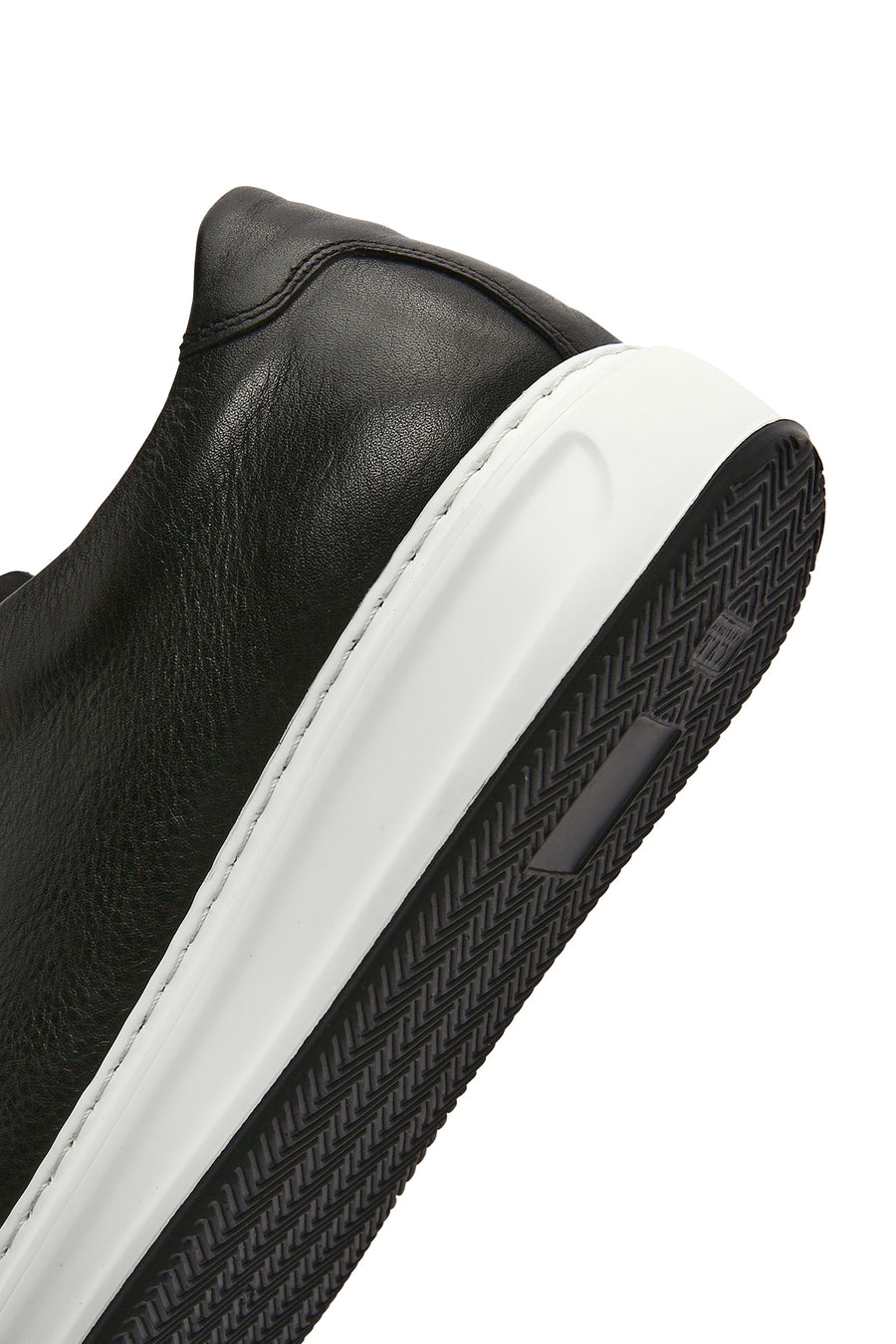 Erkek Siyah Bağcıklı Deri Sneaker