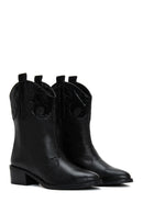 Women's Black Heeled Cowboy Boots | Derimod